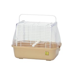 マルカン うさぎのカンタンおそうじケージ ワイド（ブラウン ゲージ