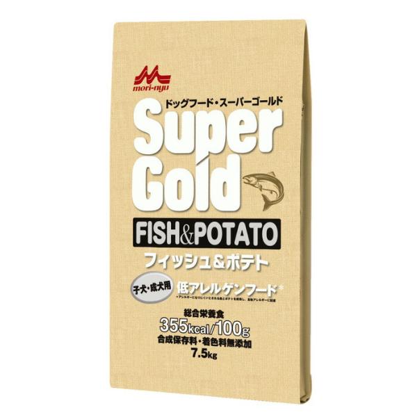 森乳サンワールド スーパーゴールド フィッシュ＆ポテト 子犬・成犬用 7.5kg