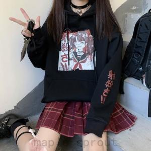 病みかわいい メンヘラ女子 パーカー ゆったり ユニセックス レディース プルパーカー プルオーバーパーカー 長袖 フード付き ゆ Map1010 Maple Sprout 通販 Yahoo ショッピング