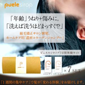 メール便 ピュエルシロップ 7日間体験キット シャンプー トリートメント ストレートヘア 縮毛矯正 ストパー ハリ コシ 弾力 送料無料