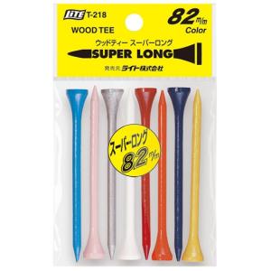 ゴルフティー ライト ウッドティー カラー 82mm T-218 ゴルフ用品 スポーツ ゴルフティ ロングティー (メール便対応)