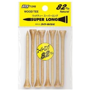 ゴルフティー ライト ウッドティー ロング ニス塗 82mm T-248 ゴルフ用品 スポーツ ゴルフティ ロングティー (メール便対応)