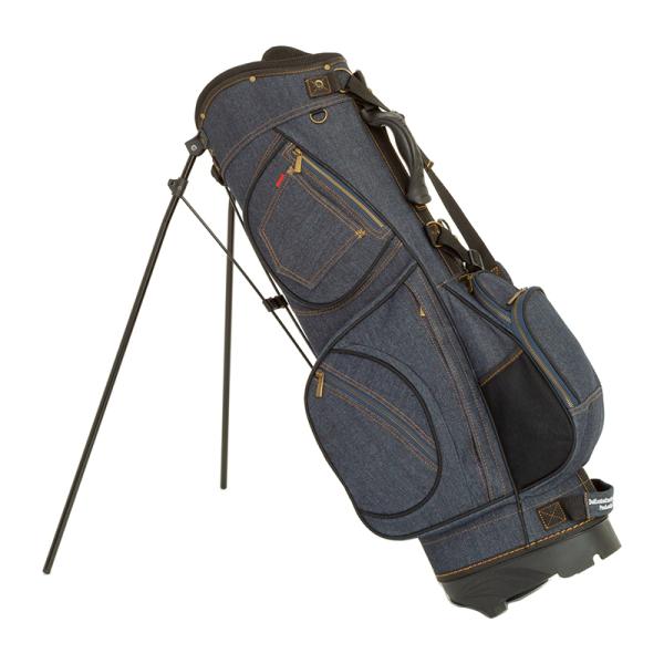 19ゴルフ デニム キャディバッグ インディゴブルー 8.5型 ゴルフ用品 スタンドバッグ おしゃれ...