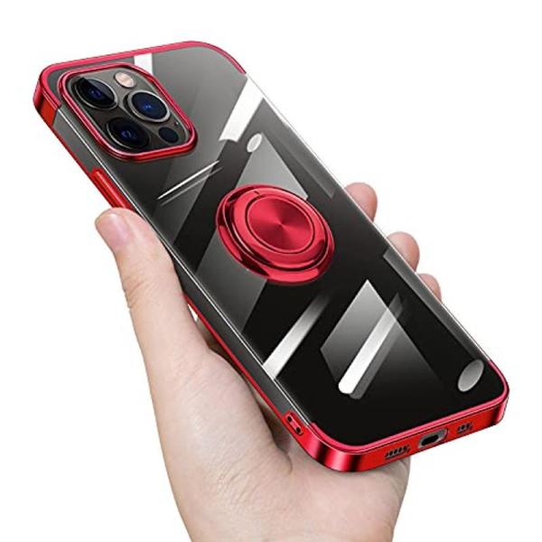 iPhone 13 Pro Max 用 ケース リング付き クリア 透明 TPU 耐衝撃 薄型 シリ...