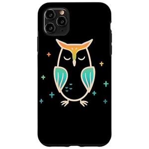 iPhone 11 Pro Max 素晴らしいカラフルなフクロウのイラスト スマホケース｜mapletreehouse