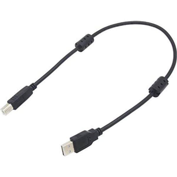 オーディオファン USB-Bケーブル ノイズ対策 フェライトコア付き USB Aプラグ-Bプラグ 短...