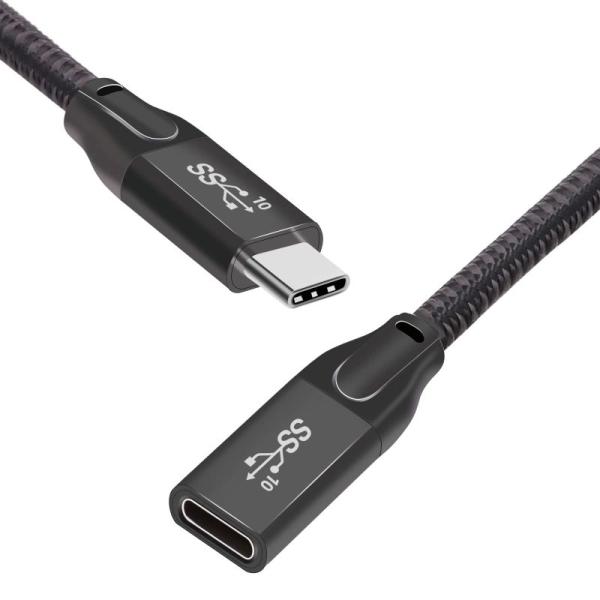 Mauknci USB C 延長ケーブル USB 3.1 Gen2 10Gbps 5A急速充電 0....