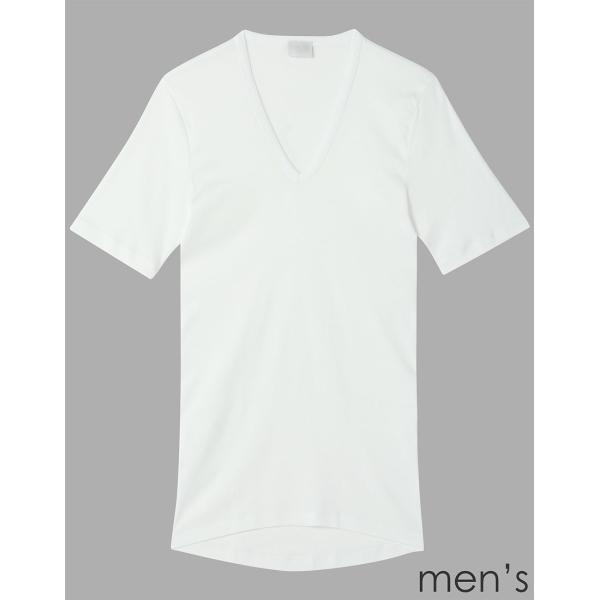 ＨＡＮＲＯ(ハンロ）COTTON ＰＵＲＥ・コットン半袖シャツ（Ｖネック）