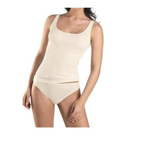 HANRO ハンロ COTTON SEAMLESS Ｕネック・コットン タンクトップ