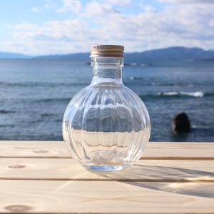 ハーバリウム 用 多面瓶 球瓶180ml 1本 選べるキャップ付き（ゴールド・シルバー・ピンクゴールド）