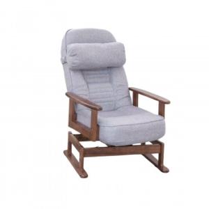 （代引不可）折りたたみ式　木肘回転高座椅子　SP-823R(C-01)　GY