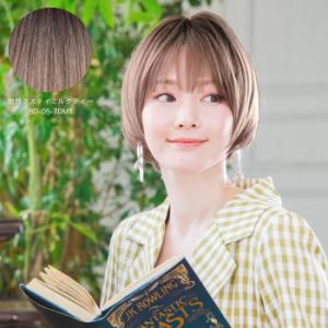 プリシラ 帽子ウィッグ ラウンドマッシュ リラックス (Mサイズ) 耐熱ダスティミルクティー BO-05-TDMT