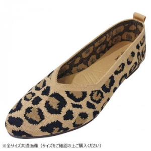 ニットパンプス　LLサイズ(25〜25.5cm)　47　LEO PARD　GSZ2089
