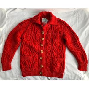 希少スコットランド製 INVERALLAN インバーアラン 3A ホリー ランバー カーディガン サイズ38  LUMBER CARDIGAN holly｜maqmiq