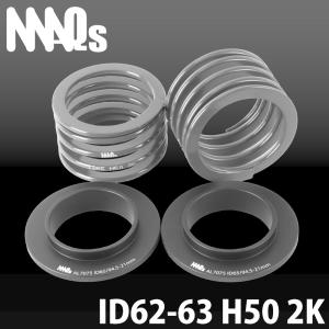 MAQs ID62 ID63 H50mm 2K 2本 シート 2枚 送料無料 ヘルパースプリング 車...