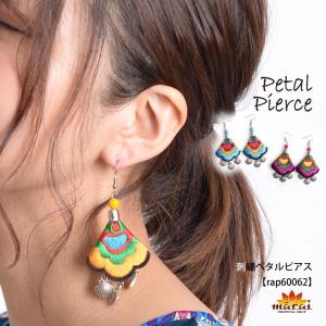 marai ピアス フリンジ タッセル 大ぶり ボヘミアン フックピアス