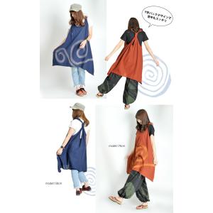 チュニックワンピース 綿 大きいサイズ ノース...の詳細画像3