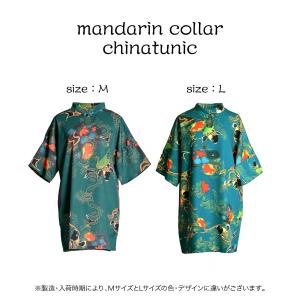 チャイナ シャツ ブラウス チュニック 半袖 ...の詳細画像1