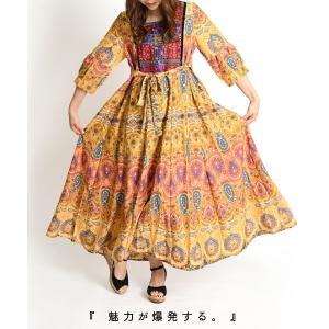 ワンピース 春 夏 レディース 半袖 6分袖 ...の詳細画像2