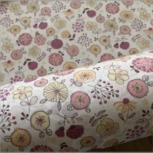 marble 50cm スケア 生地 フラワー 北欧風 花柄 pink 1A｜marble-market