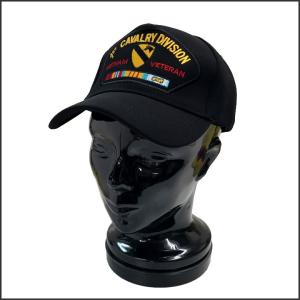 B3 キャップ US ARMY 1ST CAVALRY DIVISION アメリカ軍 第1騎兵師団 [ ブラック メンズ ミリタリー アジャスター付き ]｜marblemarble