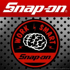 H4 Snap-on スナップオン アメリカンステッカー WORK SMART  脳  012 アメリカン雑貨｜marblemarble