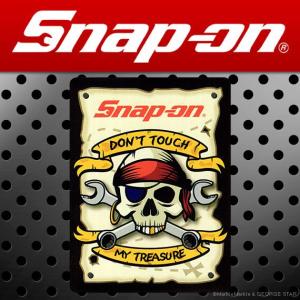 H4 Snap-on スナップオン アメリカンステッカー パイレーツスカル DON'T TOUCH MY TREASURE 017 アメリカン雑貨｜marblemarble