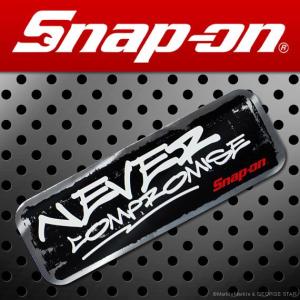 H4 Snap-on スナップオン アメリカンステッカー NEVER COMPROMISE 鏡面 019 アメリカン雑貨｜marblemarble