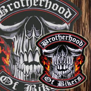 F4 スモールサイズ バイカーズワッペン パッチ BROTHRHOOD OF BIKERS アメリカ雑貨 アメリカン雑貨｜marblemarble