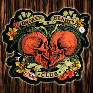 F4 バイカーズワッペン パッチ BROKEN　HEARTS　CLUB｜marblemarble
