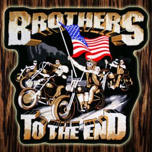 F4 バイカーズワッペン パッチ BROTHERS TO THE END アメリカ雑貨 アメリカン雑貨｜marblemarble