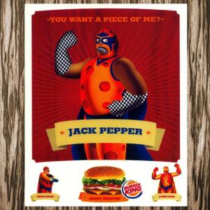 E4 アメリカ雑貨 アメリカン雑貨 FRAMED MINI POSTER フレーム付きミニポスター BURGER KING バーガーキング JACK PEPPER｜marblemarble