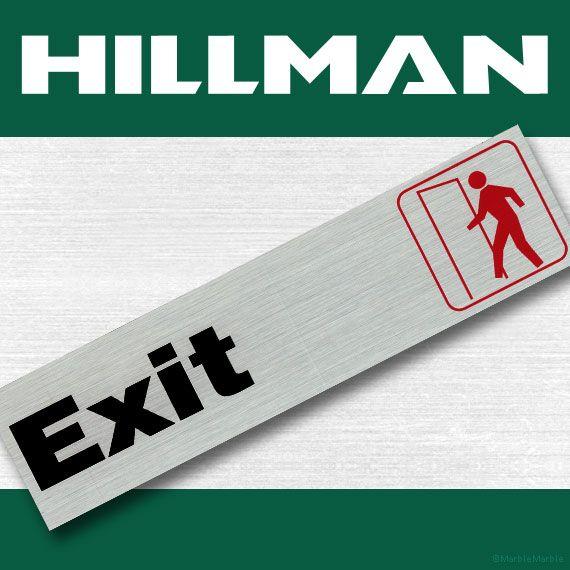 G6 HILLMAN インフォメーション・ステッカー アルミ風シール 04 Exit