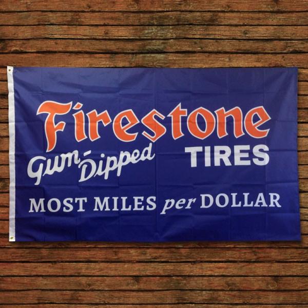 B4 リアル フラッグ 旗 ポリエステル製 Firestone ファイアストン // アメリカン雑貨...