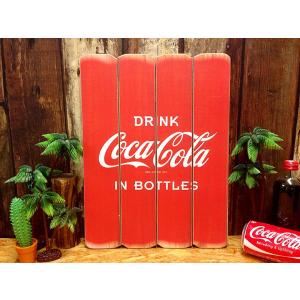 B3 コカコーラ ウッドサイン #001 IN BOTTLES // Coca Cola Coke PJ-WP01 アメリカン雑貨｜marblemarble