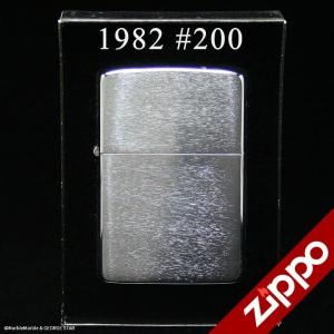 F1 Zippo（ジッポー）ライター No.200 ブラッシュ・クローム ヘアライン加工 1982年製造 // アメリカン雑貨 / 喫煙具 / ジッポ｜marblemarble