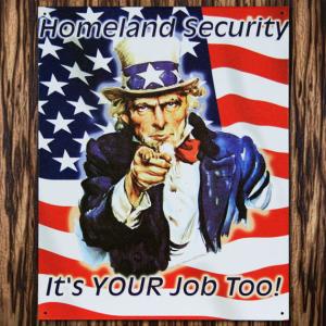 C3 ブリキ看板 UNCLESAM アンクルサム HOMELAND SECURITY｜marblemarble