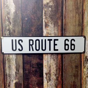 E4 ストリートサイン #001 US ROUTE 66 // 道路標識 アメリカン雑貨｜marblemarble