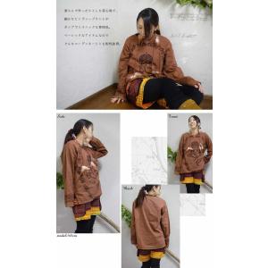 エスニック キーネック スキッパー シャツ カ...の詳細画像2