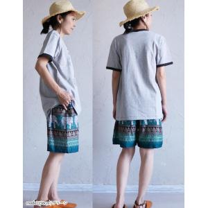 タイパンツ アジアンパンツ レーヨン エスニッ...の詳細画像3