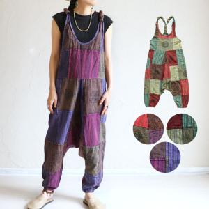 エスニック サロペット パンツ ズボン つなぎ オーバーオール レディース 綿100 パッチワーク 総柄 レディース ゆったり 大きめ 3 Dsga エスニックのマーブルマーケット 通販 Yahoo ショッピング
