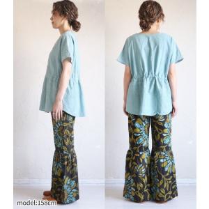 フレアパンツ ワイドパンツ レディース エスニ...の詳細画像3