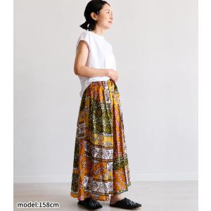 スカート ロングスカート ティアードスカート ...の詳細画像4