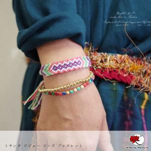 エスニック ビーズ＆パール ブレスレット小物 ブレスレット 