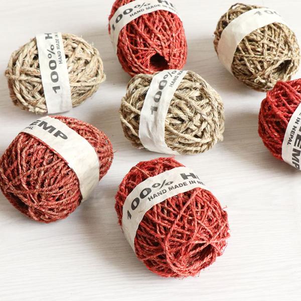 麻 ヘンプボール ヘンプ 太め ジュート 天然 エコ ネパール ふんわり 麻素材 手芸 手芸材料 工...