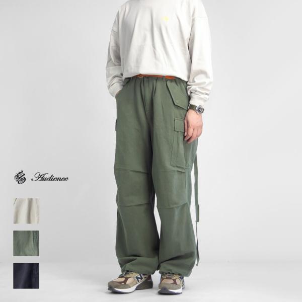 【セール価格】オーディエンス Audience 麻綿キャンバス M-65 イージーカーゴパンツ メン...