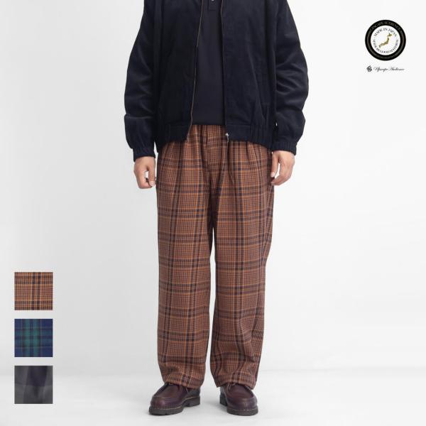 【セール価格】オーディエンス Upscape Audience チェック 2タック ワイドイージーパ...