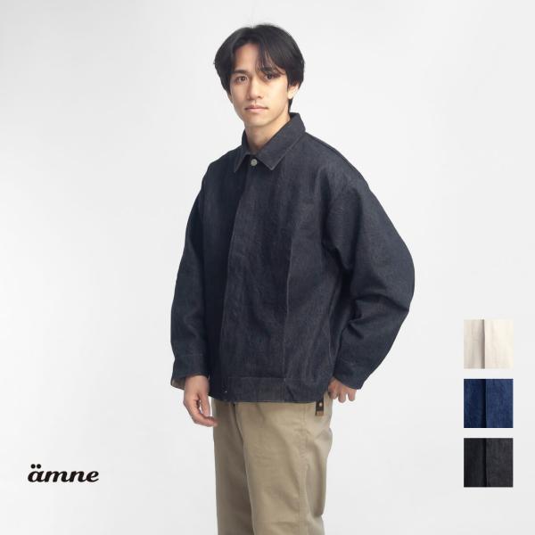 アンヌ amne プレウォッシュデニム プリーツブルゾン 日本製 メンズ