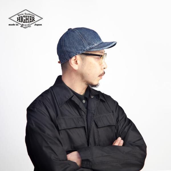 ハイヤー HIGHER ユーズドウォッシュ セルヴィッジデニムキャップ 帽子 日本製 メンズ ユニセ...