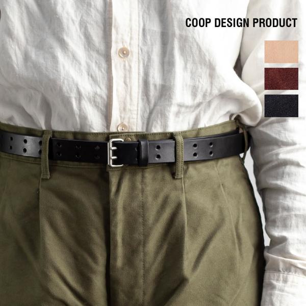 コープデザインプロダクト COOP DESIGN PRODUCT ダブルピン ナローベルト 栃木レザ...